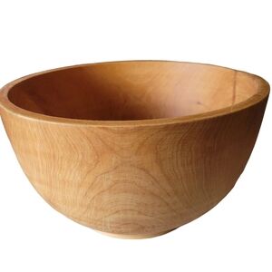 Vintage Handmade Large Deep Wood Bowl Artisan Signed Fred Martinez